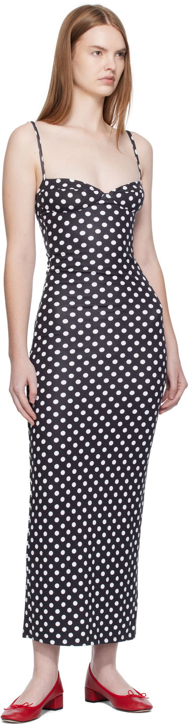 Šaty Miaou Miaou Florence Polka Dot Midi Dress Čierna | 5067HJBBWP, 3