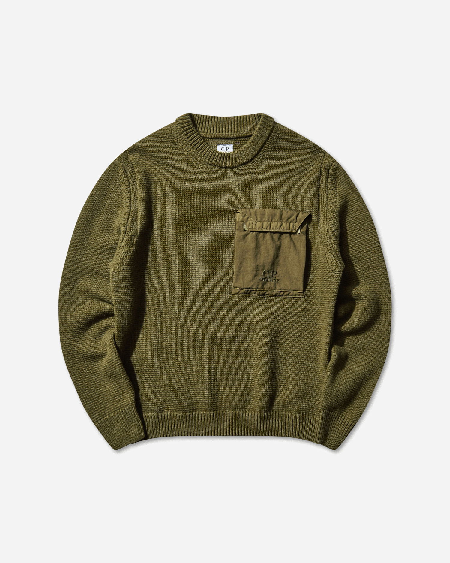 Sveter C.P. Company Lambswool Crewneck Sweater Zelené | 19CMKN244A-110149M 652, 1