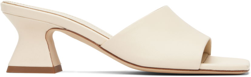 Doplnky Aeyde Aeyde Ale Leather Mules Biela | A11-HS-ARCS45TB142-SS25-100-007