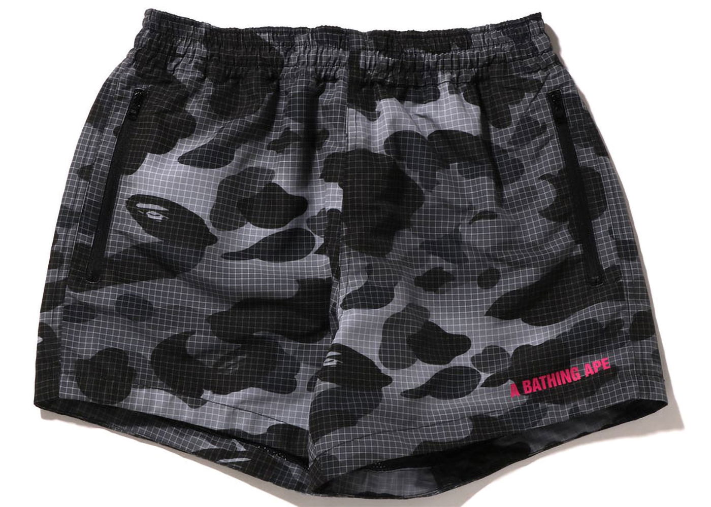 Šortky BAPE GRID Camo Shorts Čierna | 1I80-253-002, 0