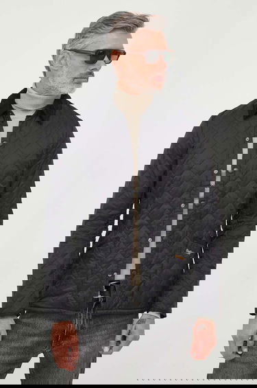 Bunda Barbour Transitional Quilted Jacket with Corduroy Collar Čierna | MQU0240, 0