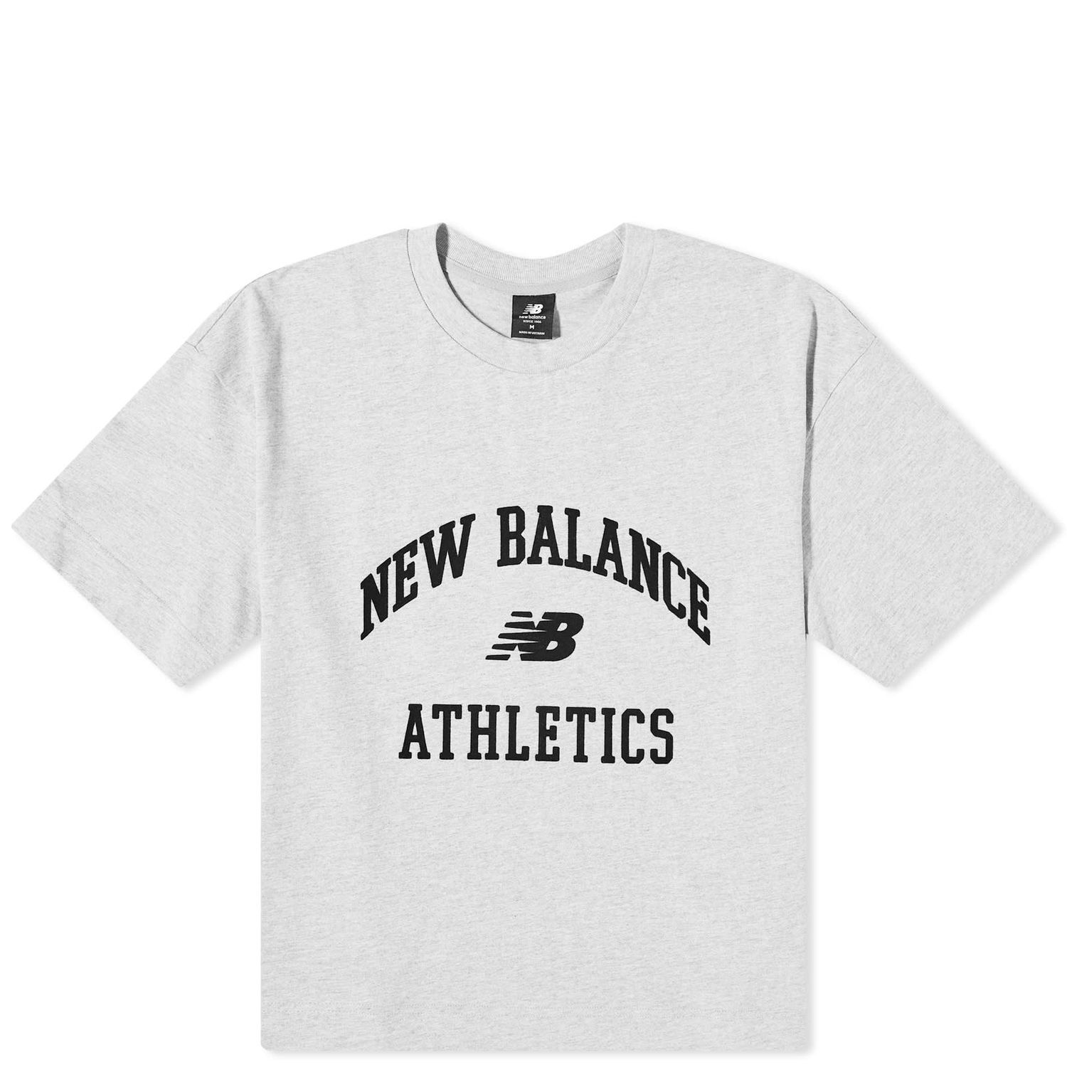 Tričko New Balance Athletics Varsity Boxy T-Shirt "Athletic Grey" Šedá | WT33551-AG, 0