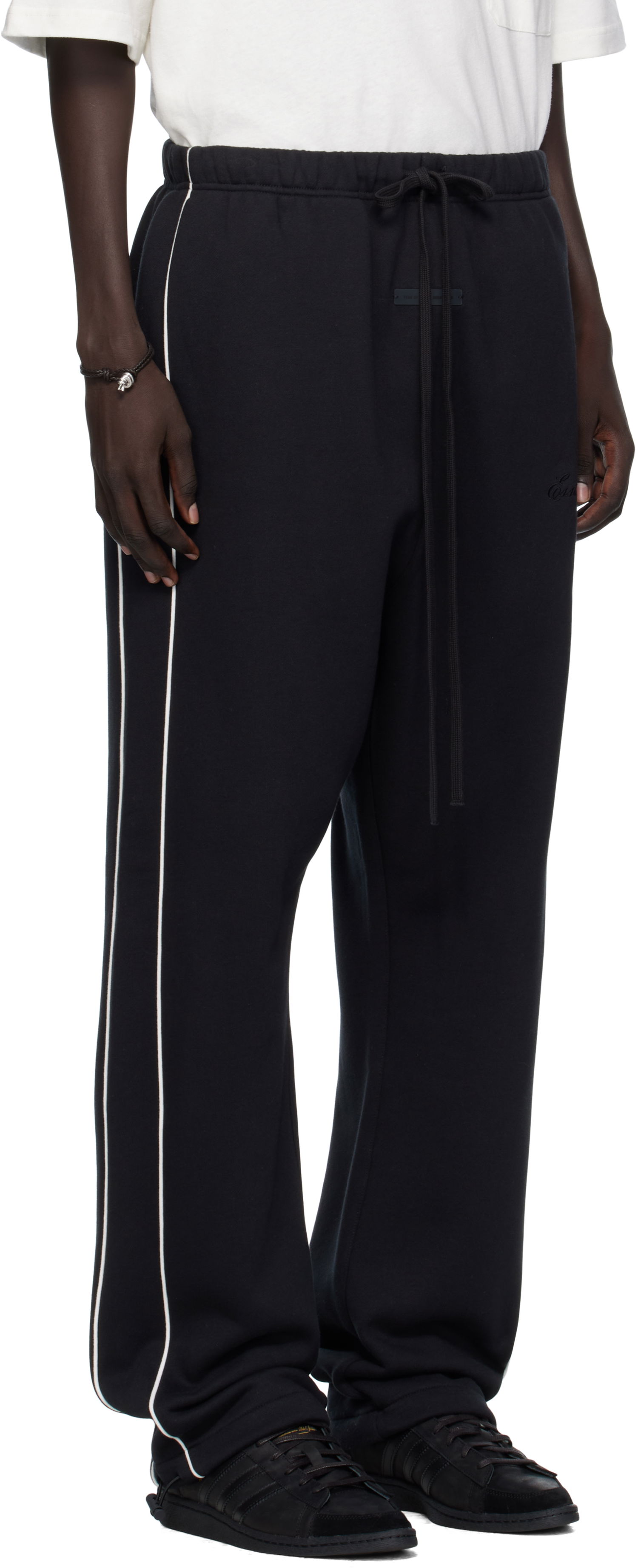 Tepláky Fear of God Fear of God ESSENTIALS Relaxed Fleece Piping Sweatpants Čierna | 130SP258060F, 1