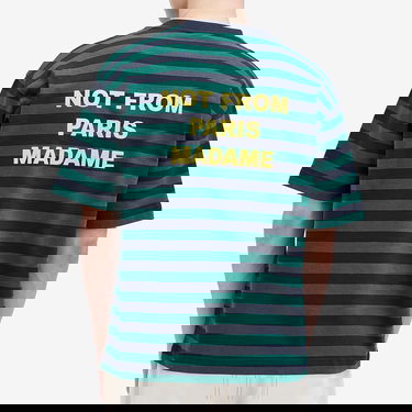 Tričko Drôle de Monsieur Logo Stripe T-Shirt Zelené | F-TS224-CO135-NY, 3
