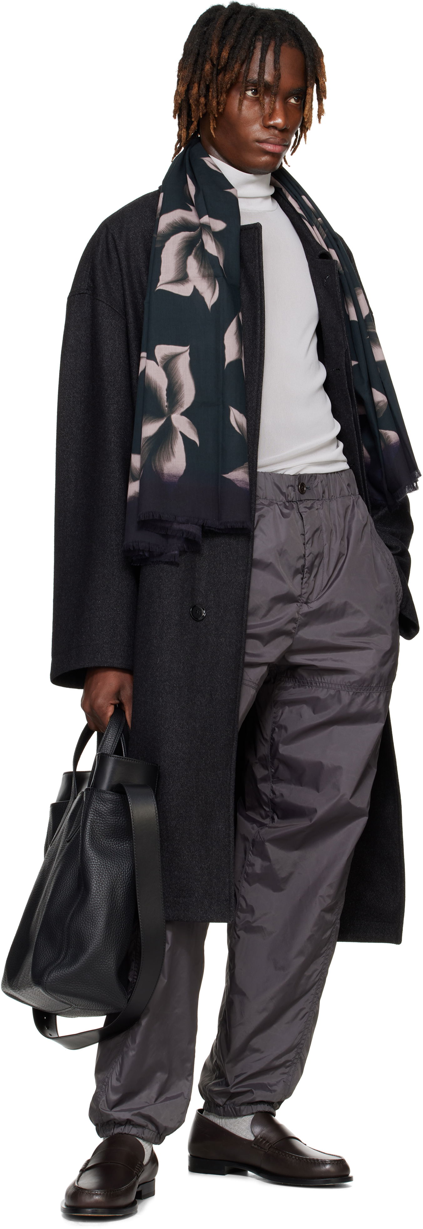Šál Dries Van Noten Dries Van Noten Printed Cotton Scarf Fialová | 251-021302-1009, 1