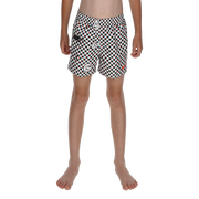 Checkerboard Smiley Face Graphic Volley Short