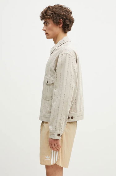Bunda Human Made Herringbone Zip-Up Work Jacket Béžová | HM28JK014, 1