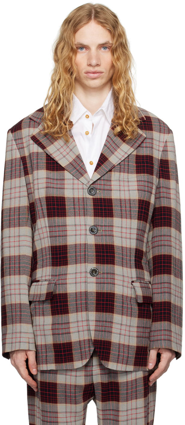 Košeľa Vivienne Westwood Plaid Blazer Červená | 23010019-W00VM-, 0