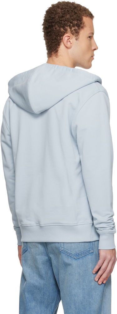 Mikina AMI Cotton Zipped Ami De Coeur Hoodie Modrá | E25HSW765.730, 2