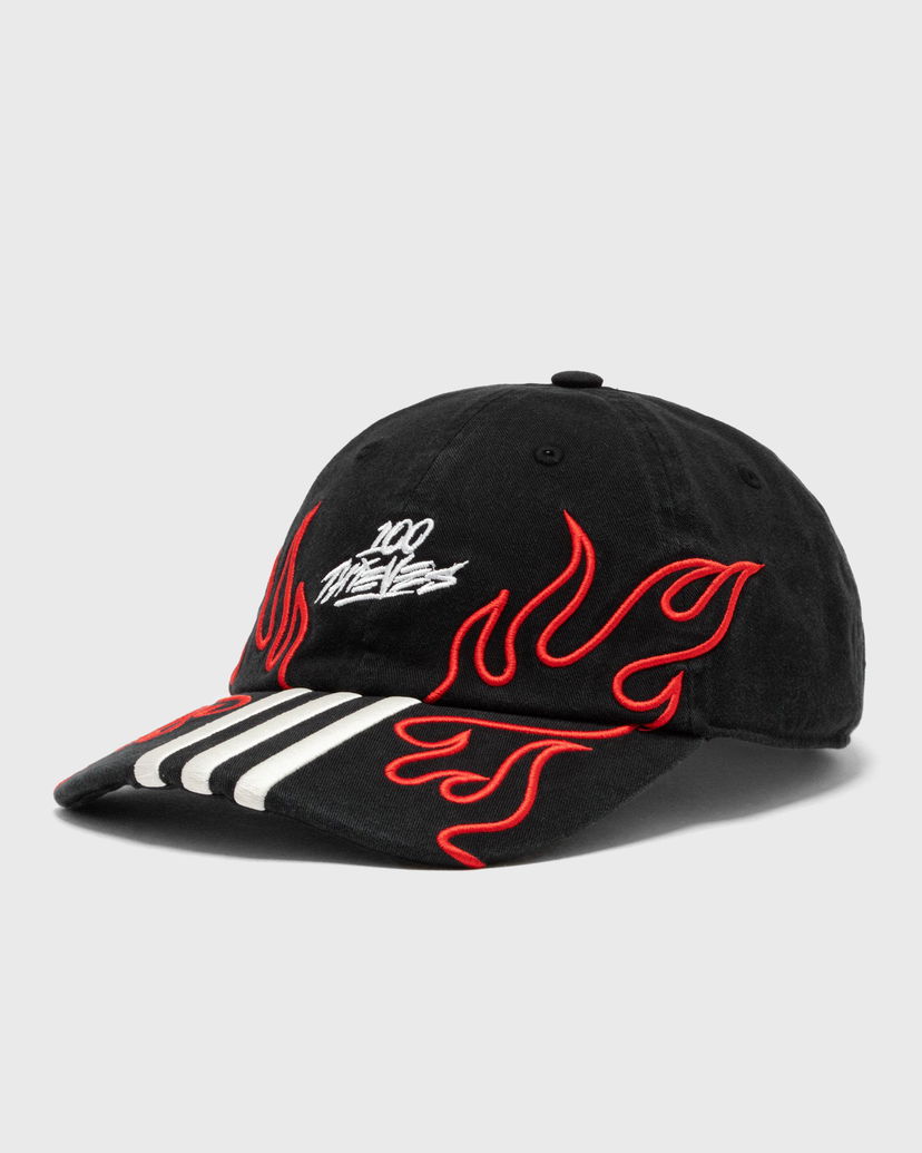 Šiltovka adidas Originals 100 Thieves Flame Baseball Cap Čierna | JE0319