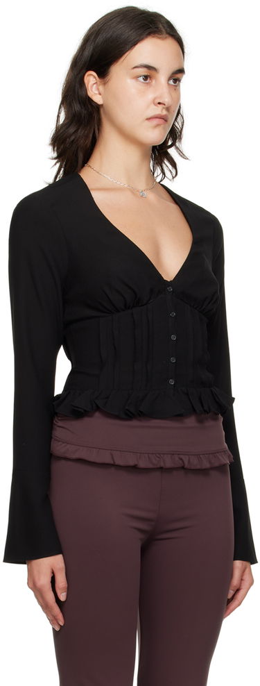 Košeľa GUIZIO Guizio Cheri Ruffle Blouse Čierna | F23108W016, 1