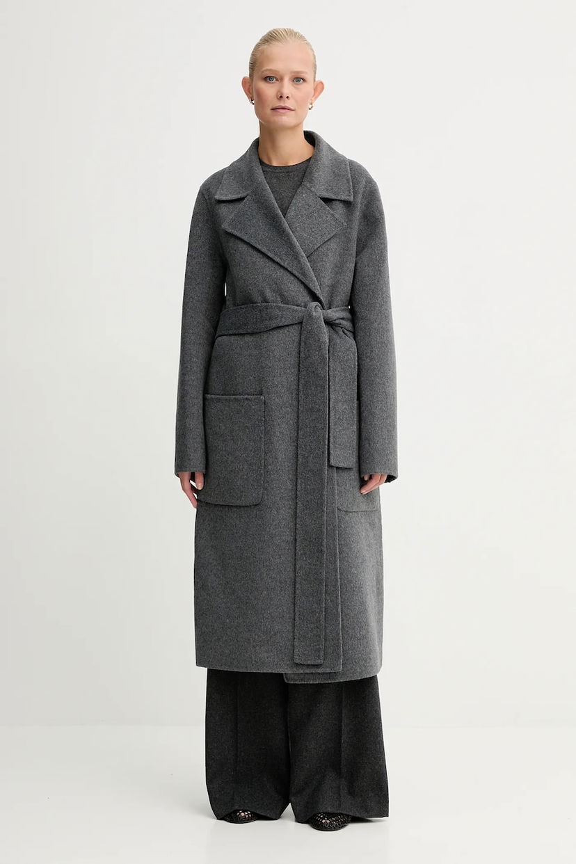Kabáty STAND STUDIO Stand Studio Susie Wool Blend Coat Šedá | 66605.8554