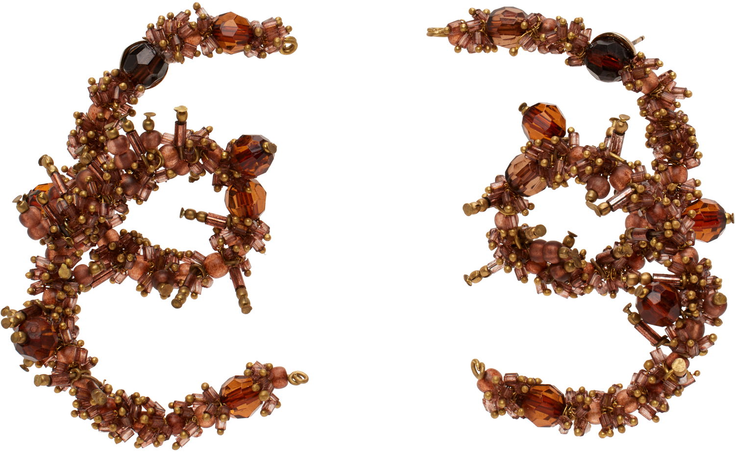 Náušnice Dries Van Noten Embroidered Earrings Hnedá | 242-018227-052, 0
