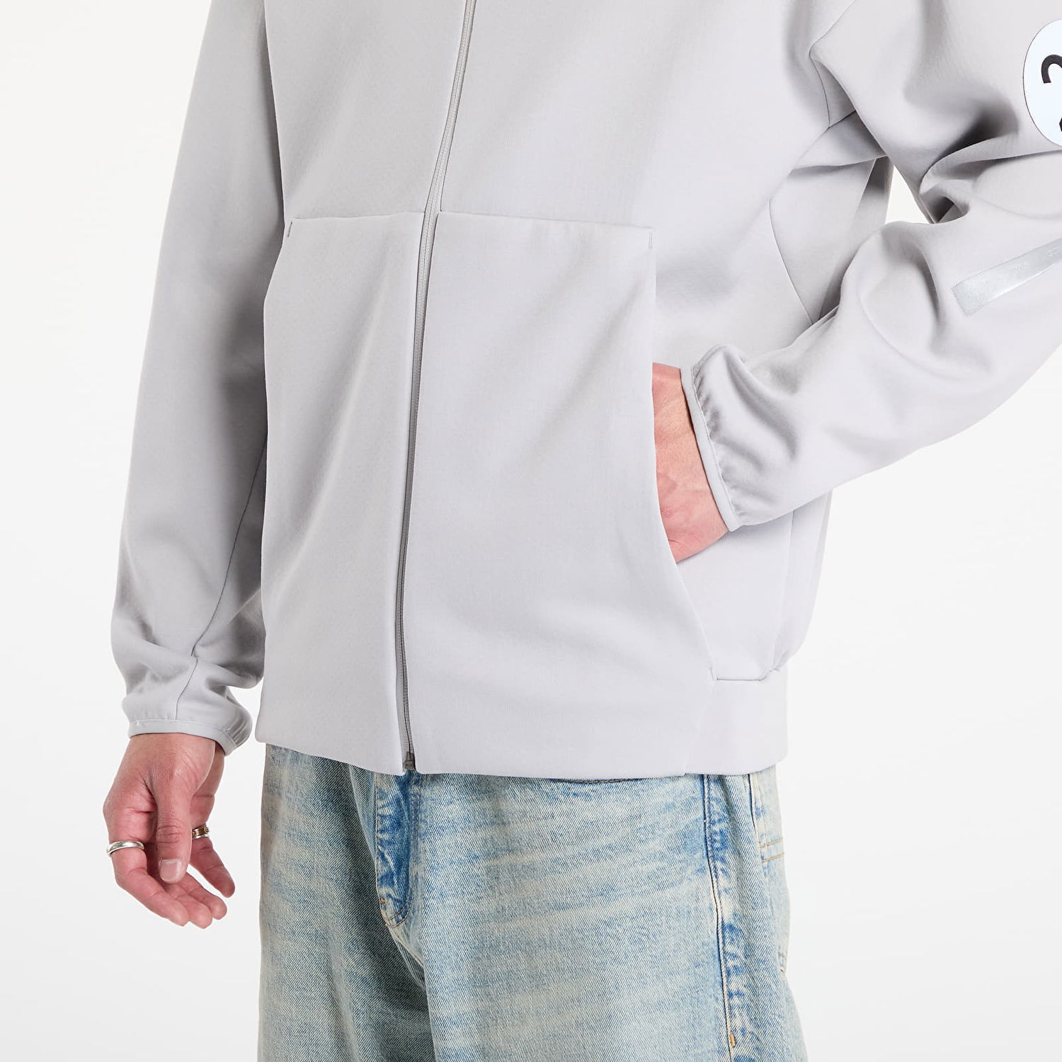 Mikina adidas Performance adidas x Mercedes AMG Full Zip Hoodie Šedá | JW3473, 1