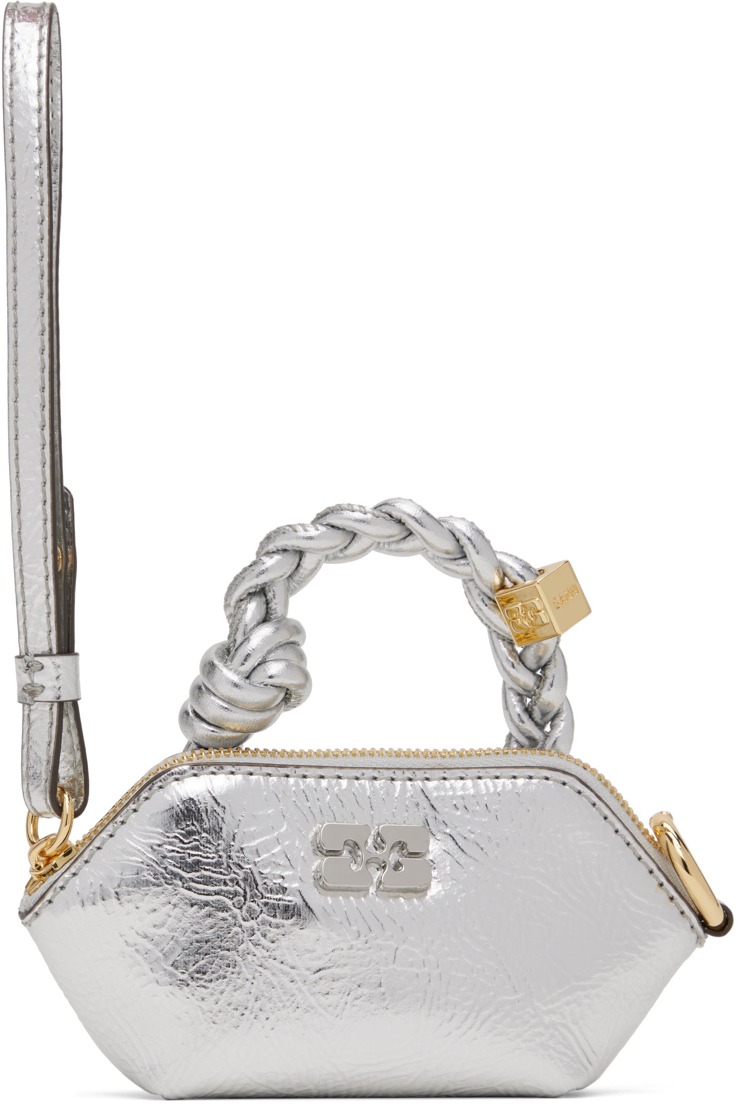 Kabelka GANNI Metallic Nano Pouch Metalická | A6153, 0