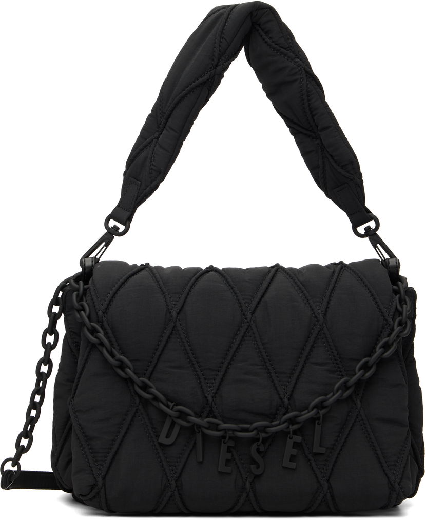 Taška cez rameno Diesel Charm-D M Quilted Shoulder Bag Čierna | X10265 P8048