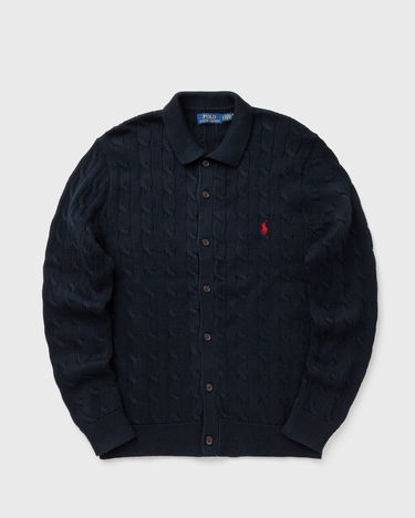 Sveter Polo by Ralph Lauren Collared Cable-Knit Button-Front Cardigan Navy | 710979114002, 2