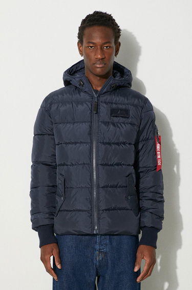 Prešívaná bunda Alpha Industries Hooded Puffer Jacket Modrá | 118113.07, 0