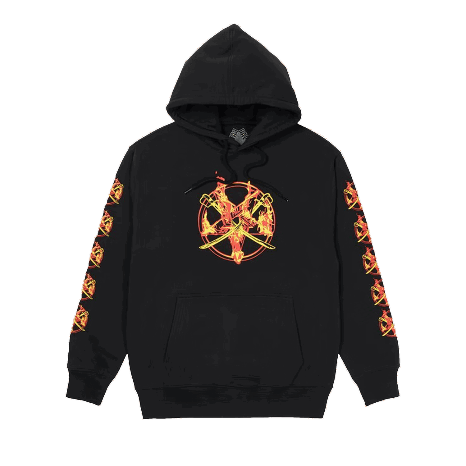 Mikina Palace Flamed Hoodie Čierna | P21HD014, 0