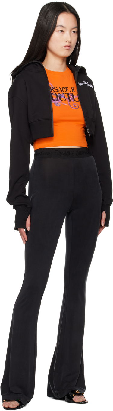 Nohavice Versace Versace Jeans Couture Flared Leggings Čierna | E78HAC107_EJ0190, 3