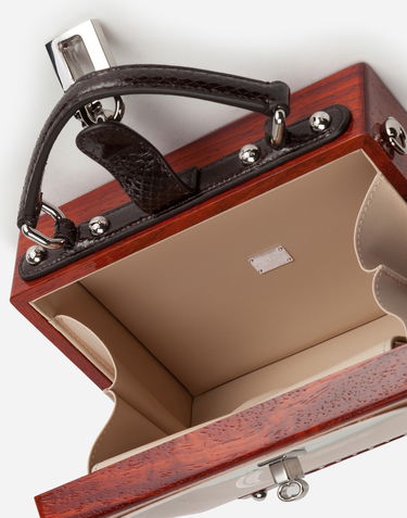 Kabelka Dolce & Gabbana Dolce & Gabbana TV Dolce Box Bag Hand-Painted Wood Hnedá | BB5970A8H0880995, 3