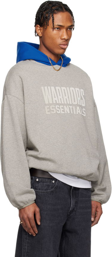 Mikina Fear of God Fear of God ESSENTIALS NBA Warriors Pull Over Hoodie Šedá | 192AL246502F, 1
