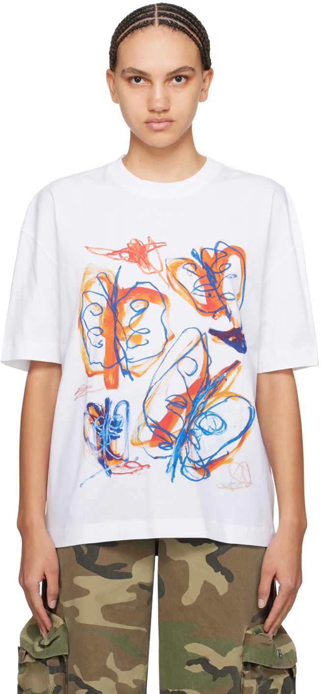 Tričko Études Julian Farade Edition Spirit Graphic Print T-Shirt Biela | E24MC134A00700