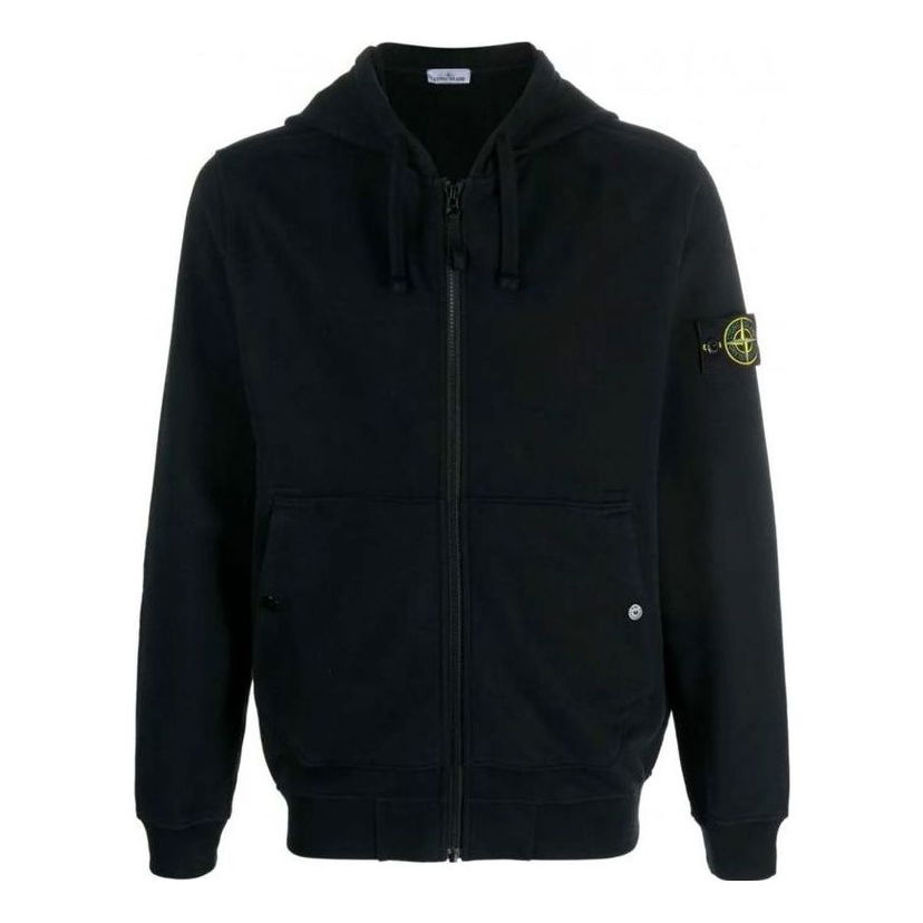 Mikina Stone Island Stone Island Zip-Up Cotton Jacket Čierna | 791561620-V0029