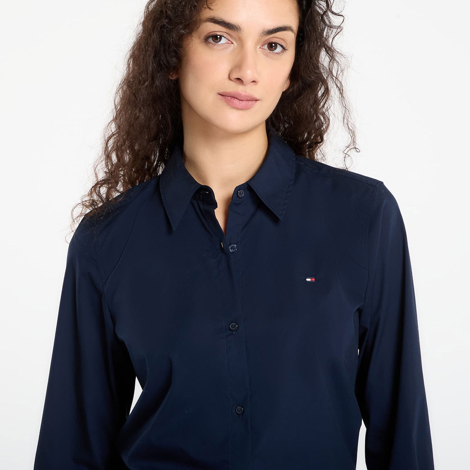 Košeľa Tommy Hilfiger Cotton Stretch Regular Long Sleeve Shirt Navy | WW0WW43577 02G, 1