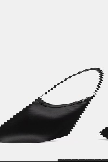 Taška cez rameno Lacoste Lacoste Pleated Leather Shoulder Bag Čierna | NU5015DP, 2