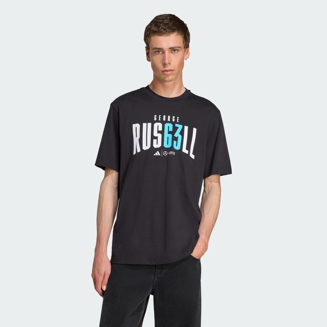 Tričko adidas Performance Mercedes-AMG Petronas Formula One Team George Russell T-Shirt Čierna | JZ8905, 0