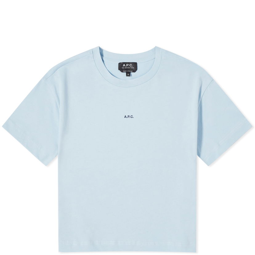 Tričko A.P.C. Jen Logo T-Shirt Tyrkysová | COEIO-F26210-IAB