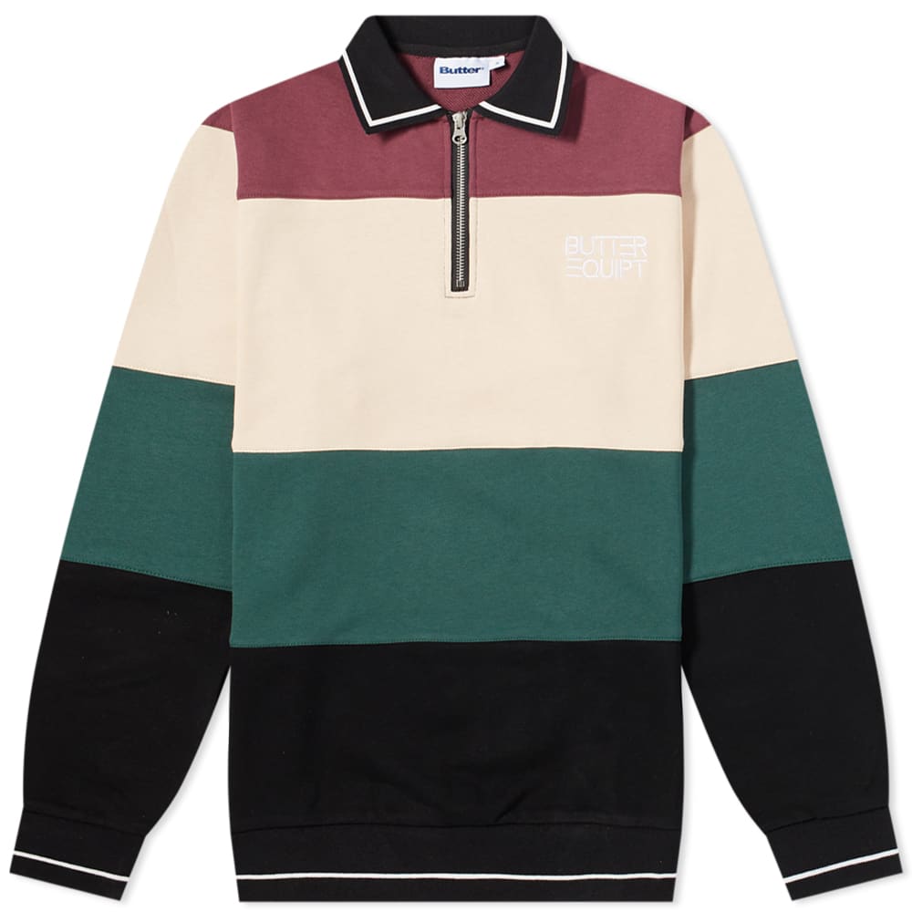 Mikina Butter Goods Ivy Stripe Zip Sweat Rôznofarebný | BGQ2220186-FST, 0