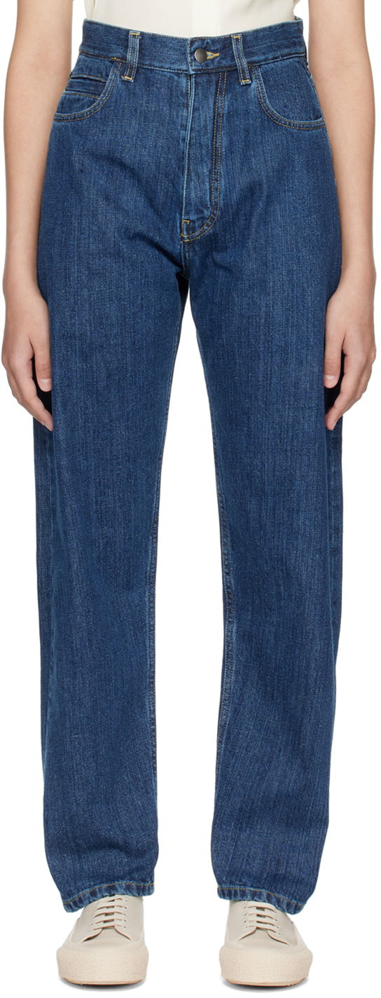 Džínsy Studio Nicholson Studio Nicholson Tiago Jeans Modrá | SN - 1054, 0