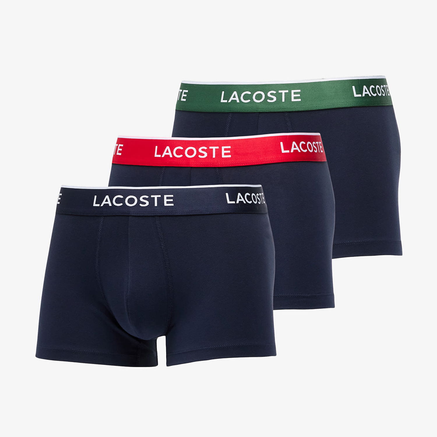 Boxerky Lacoste Lacoste Men's Trunk Underwear - 3-Pack Navy | 5H1297 HY0, 0