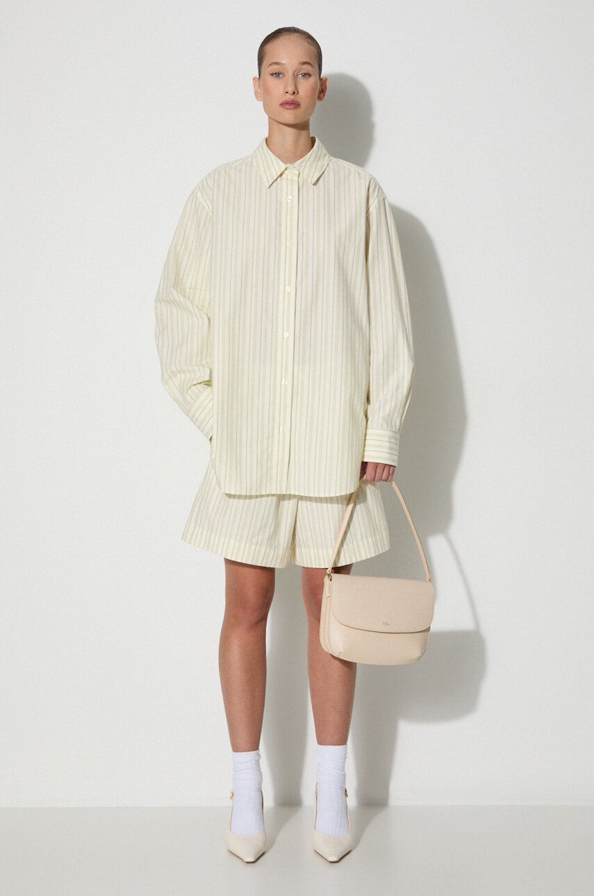 Košeľa Samsoe Samsoe Samsøe Samsøe SALOVAR Relaxed Fit Shirt Béžová | F24200110, 1