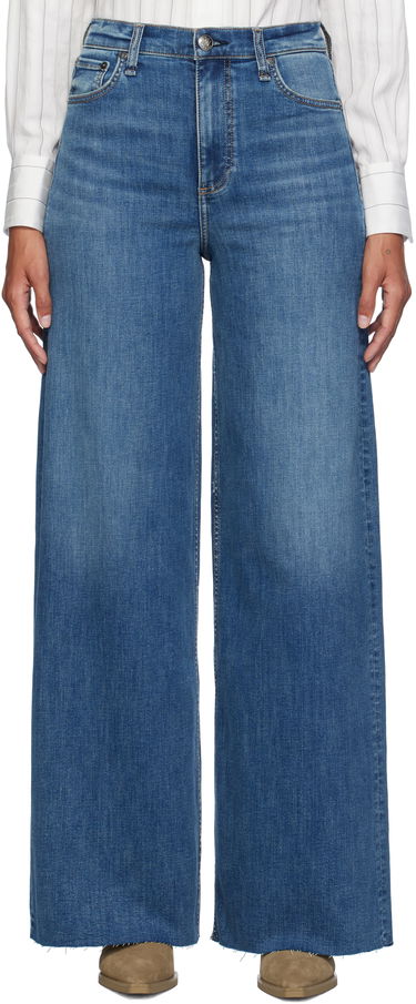 Džínsy rag & bone Rag & Bone Flexi Sofie Wide-Leg Jeans Modrá | WDD24F2952FUWI, 0