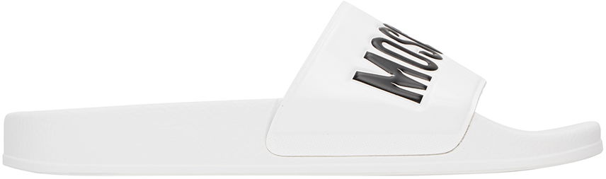 Tenisky a topánky Moschino Moschino Embossed Slides Biela | MB28022G1G G10, 0