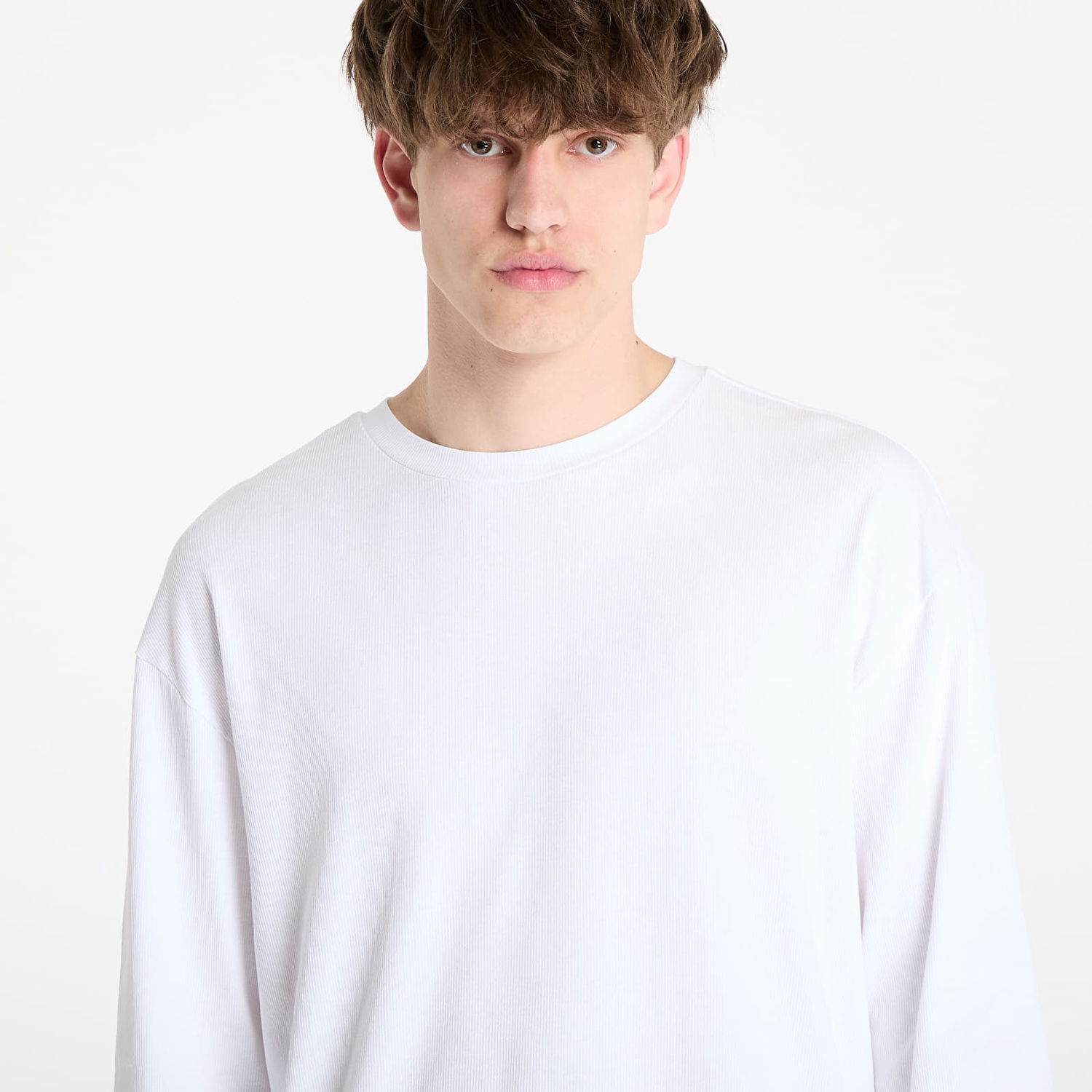Tričko Urban Classics Urban Classics Organic Boxy Rib Longsleeve T-Shirt Biela | TB6418-00220, 1