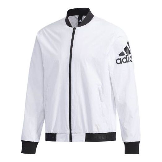 Bomber bunda adidas Originals Logo Printing Aviator Jacket Biela | DW4617, 0