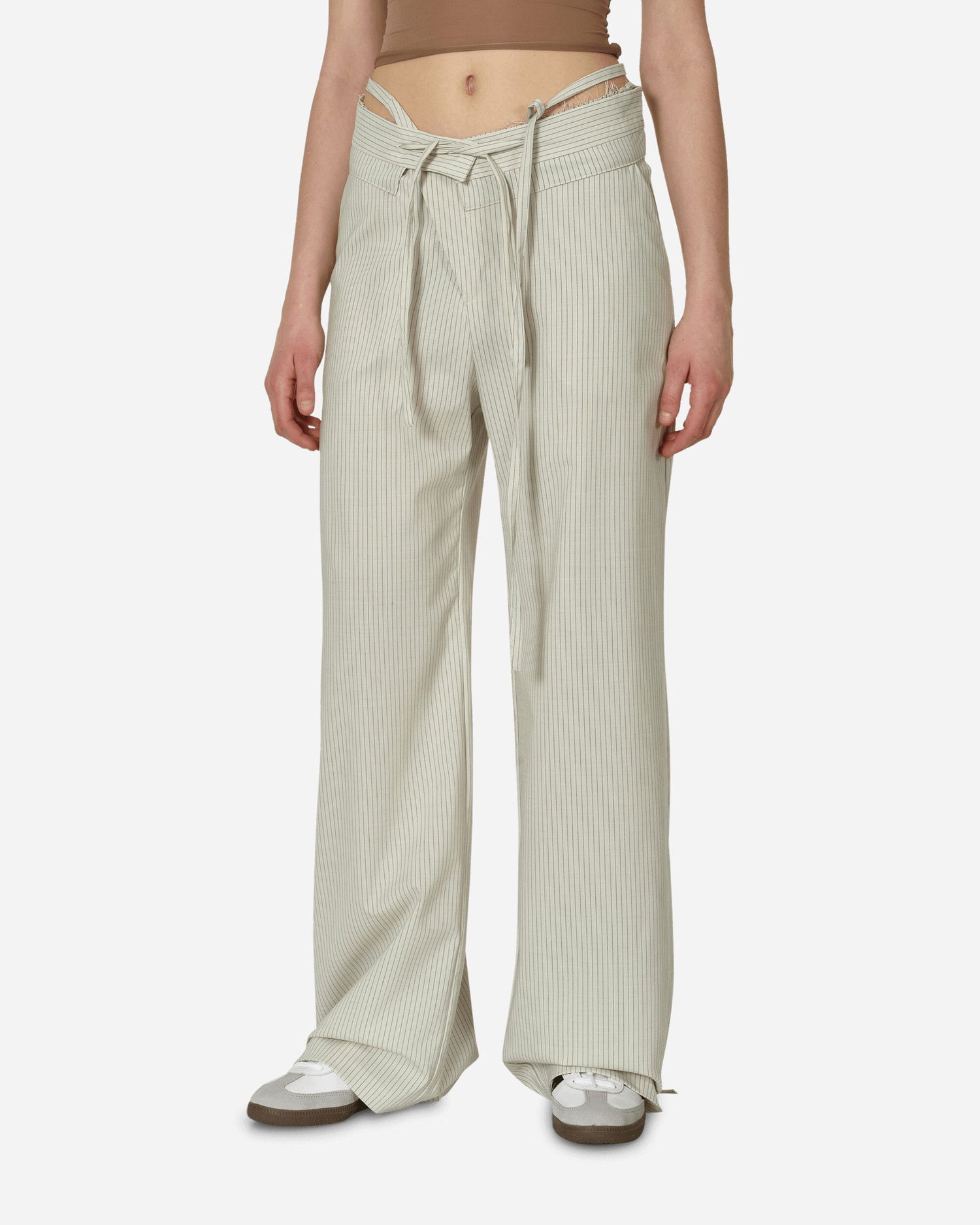 Nohavice Ottolinger Double Fold Suit Pants Pinstripe Béžová | 2302412 CREAMP, 1