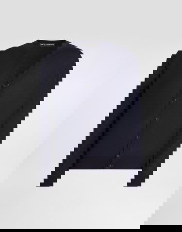 Sveter Dolce & Gabbana Dolce & Gabbana Cashmere Cardigan With Buttons Navy | GXV87TJBW05B6712, 0