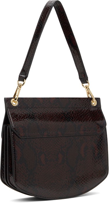 Kabelka GANNI GANNI Small Apo-G Snakeskin Shoulder Bag Hnedá | A6348, 2