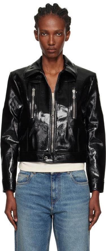 Bunda Coperni Coperni Cactus Faux-Leather Jacket Čierna | COPBL34F6054, 0
