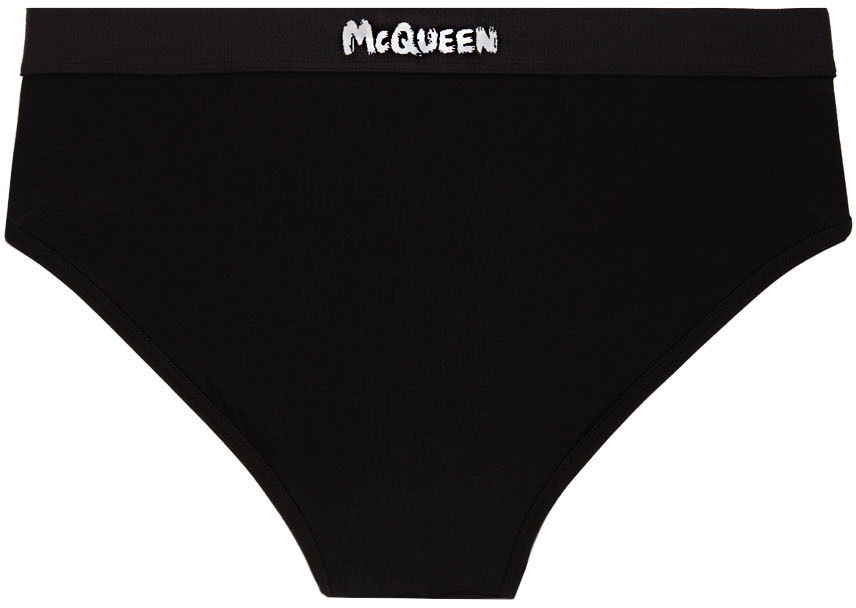 Spodná bielizeň a ponožky Alexander McQueen Alexander McQueen Graffiti Briefs Čierna | 7107514112Q, 1