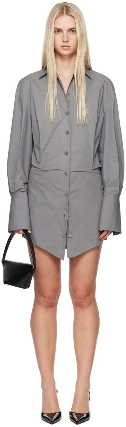 Šaty The Attico Attico Silvye Minidress Šedá | 247WCA93 C052, 0
