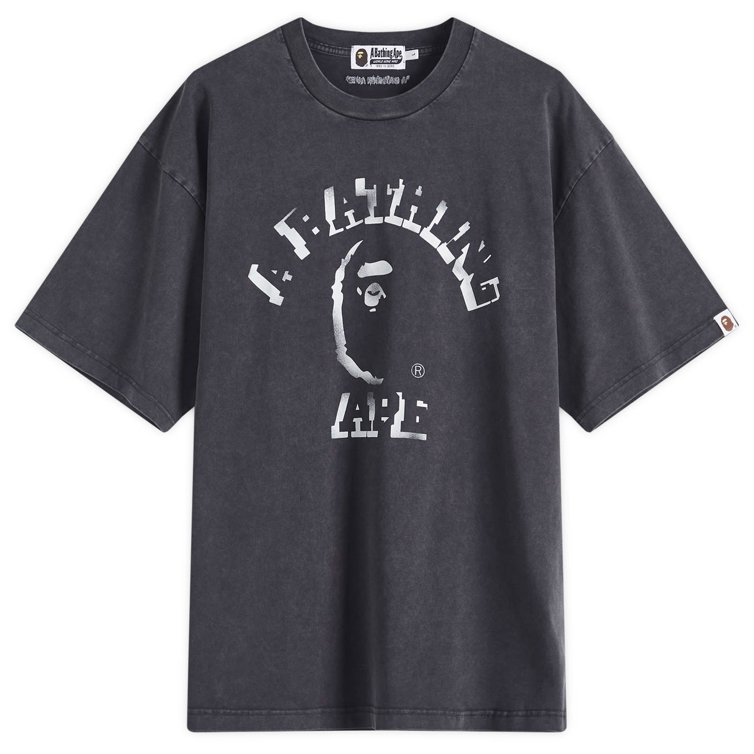 Tričko BAPE Garment Dye Spray Print Relaxed Fit Tee Čierna | 001CSL301345M-BLK, 0