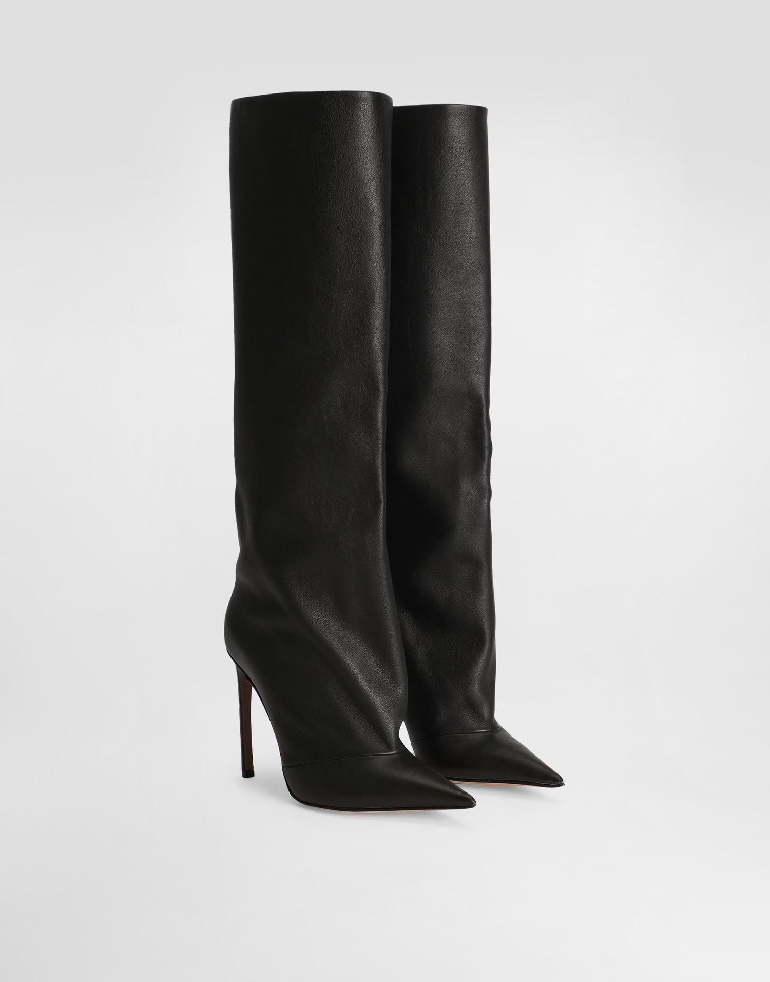 Doplnky Dolce & Gabbana Dolce & Gabbana Devotion Calfskin Knee-High Boots Čierna | CU1223AO83180999, 1