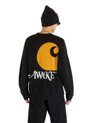 Sveter Awake NY x Carhartt WIP Cardigan Čierna | AWK-CAR23-KN001-BLA