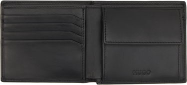 Peňaženka BOSS HUGO Leather Wallet Čierna | 50546136, 2